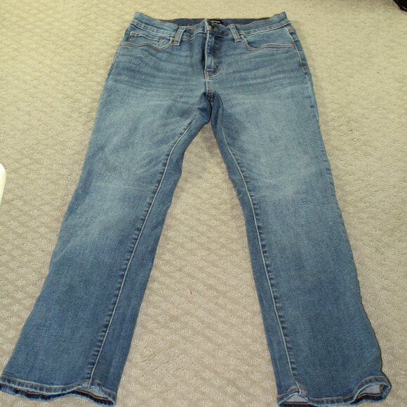 Vintage Express Women's 10 High Rise Straight Leg Blue Jeans - Picture 1 of 6